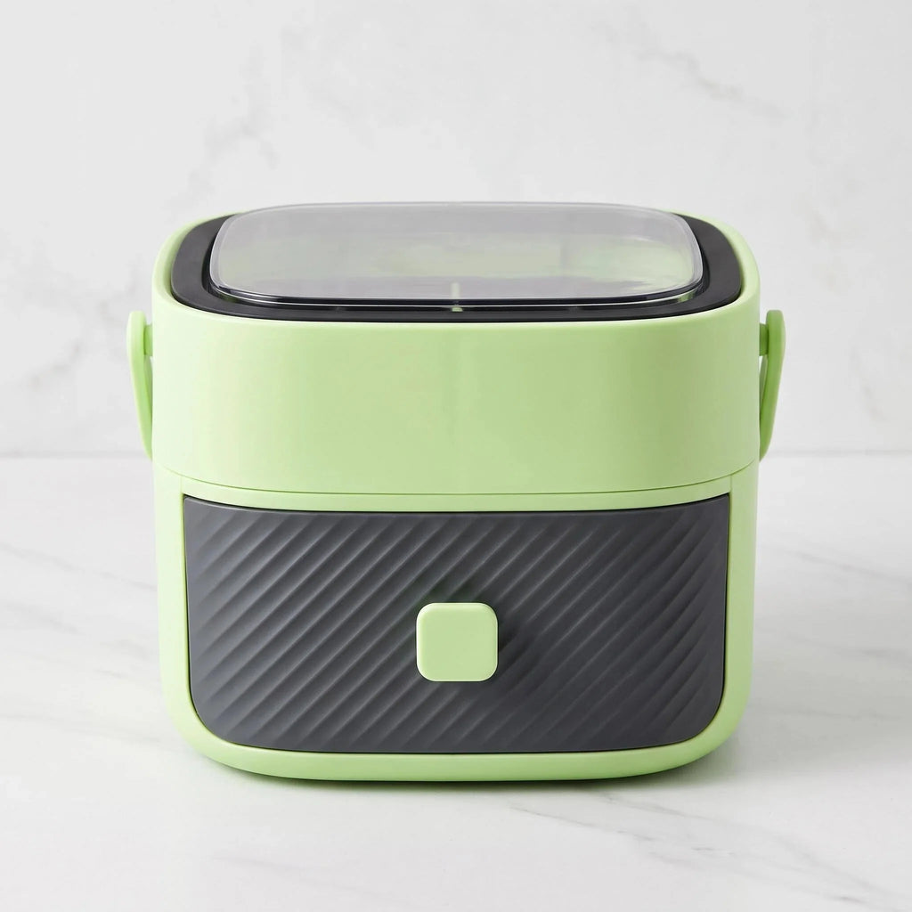 Ice Storage Container with Built-In Scoop Drawer Design Visible Window BPA Free Freezer Ice Cube Organizer Box