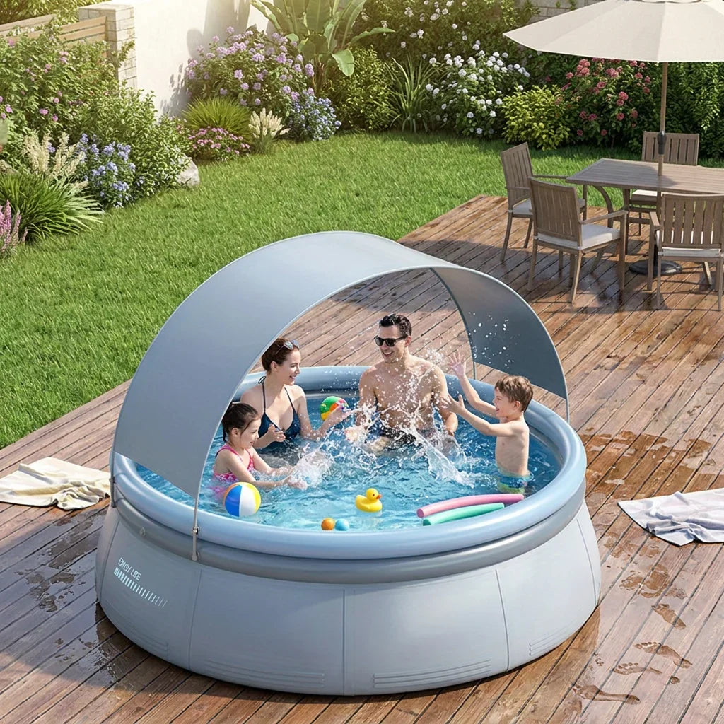 Inflatable Pool with Canopy