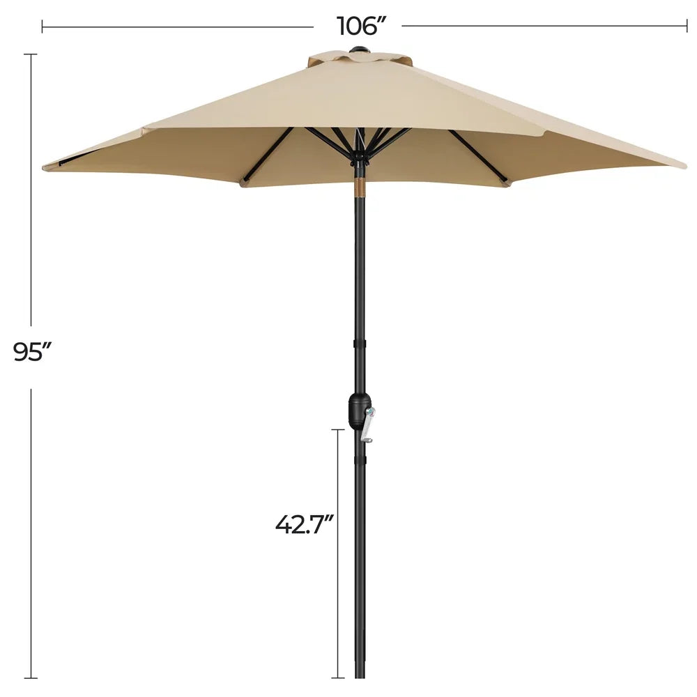 95 H Push-Button Tilt Market Umbrella