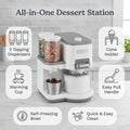 Countertop Soft Serve Ice Cream Machine Built-in Topping Storage Home Ice Cream Maker