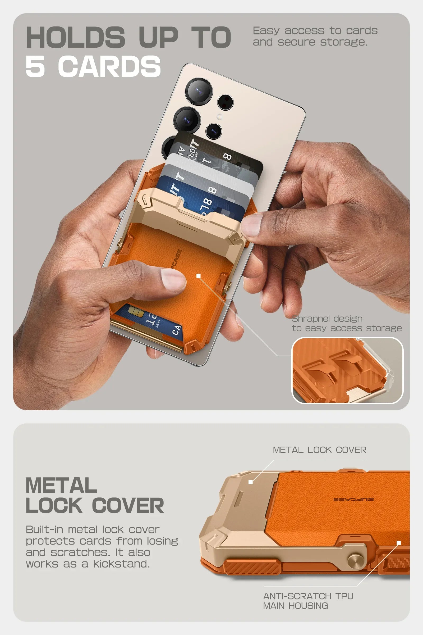 Trackable Magflip Magnetic Wallet with Stand
