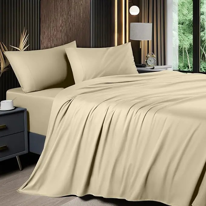 🧊 Cooling Bamboo Sheets  | Hotel Luxury 16 Deep Pocket | Silky Soft Wrinkle Resistant