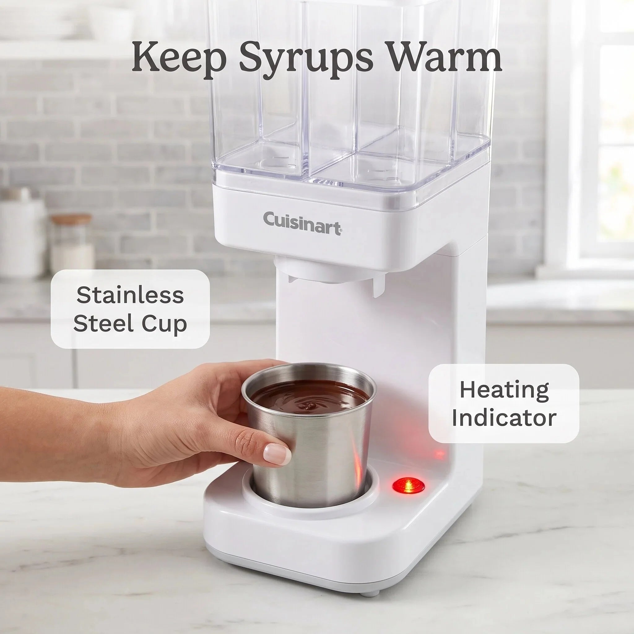 Countertop Soft Serve Ice Cream Machine Built-in Topping Storage Home Ice Cream Maker