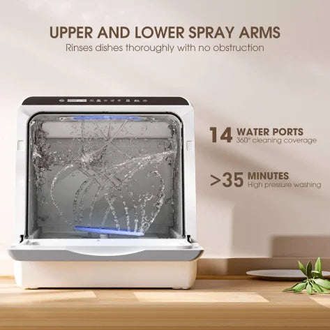 🫗5-in-1 Portable Dishwasher: Wash, Dry, Store & Baby Care Mode
