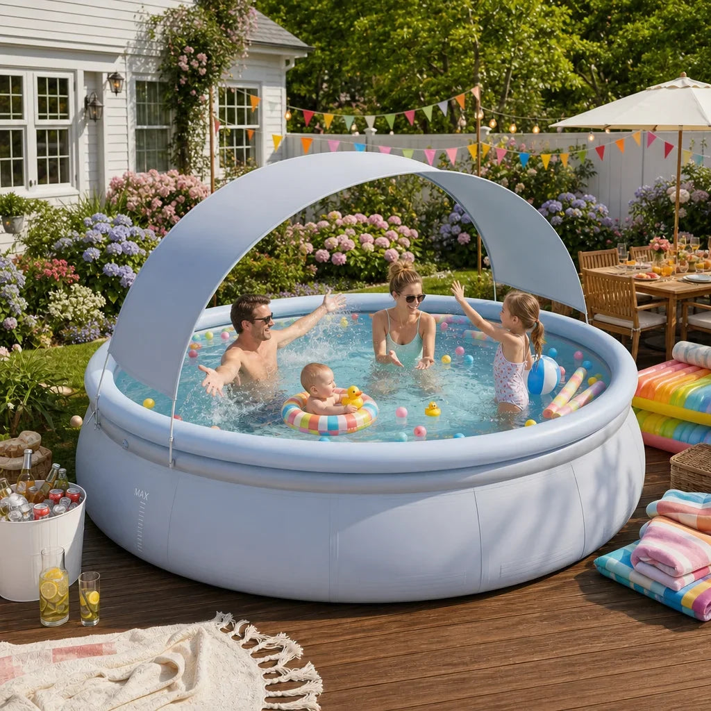 Inflatable Pool with Canopy