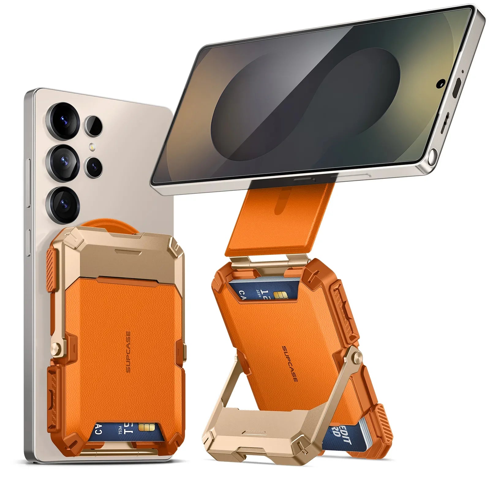 Trackable Magflip Magnetic Wallet with Stand