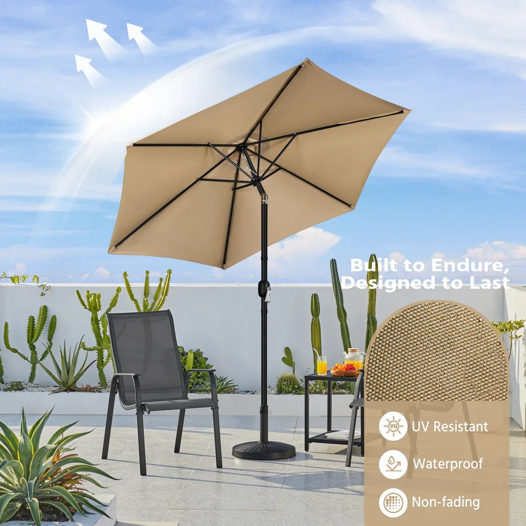 95 H Push-Button Tilt Market Umbrella