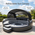 Inflatable Outdoor Lounge Sofa with Canopy – FREE Electric Air Pump & Water Pump Included