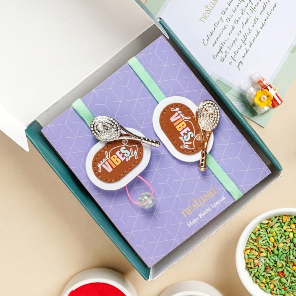 Good Vibes Only Rakhi And Lumba Gift Set