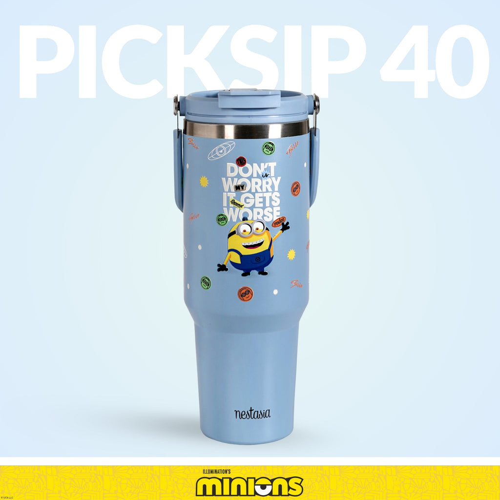 Minions It Gets Worse PickSip 40 Bottle Blue