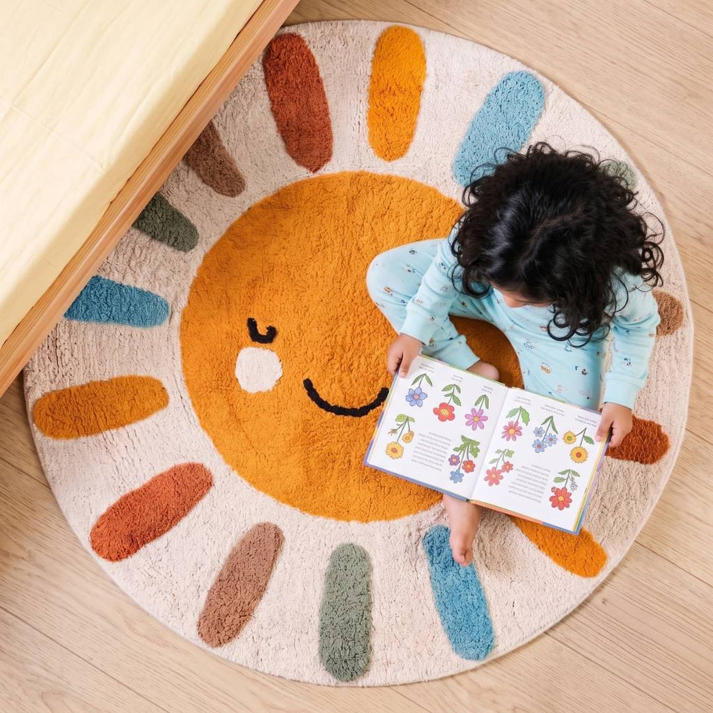 Sunshine Smile Natural Cotton Kids Rug 100cm