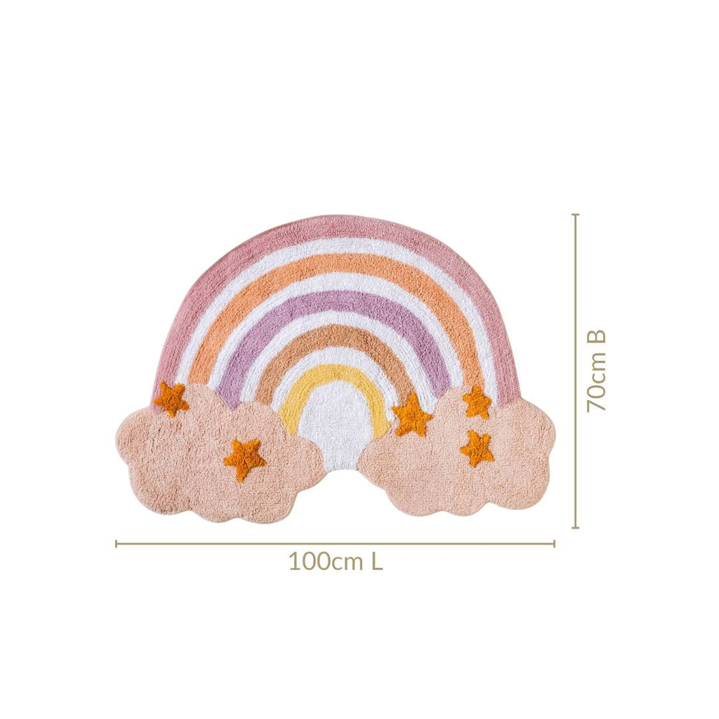 Rainbow Floor Mat For Kids 100x70cm