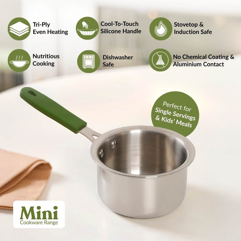 Pico Stainless Steel Triply Mini Saucepan 600ml