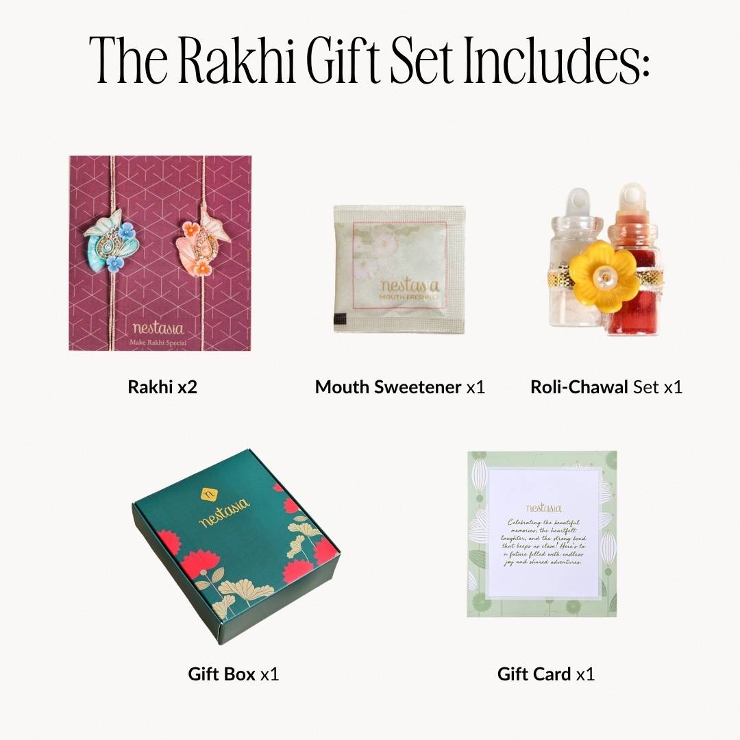 Vivid Paisley Duo Rakhi Gift Set