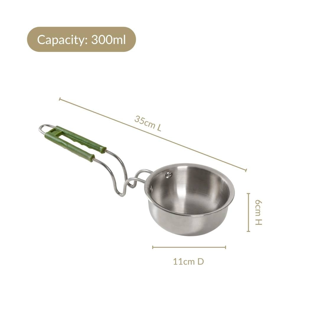 Induction Safe Triply Stainless Steel Tadka Pan 300ml