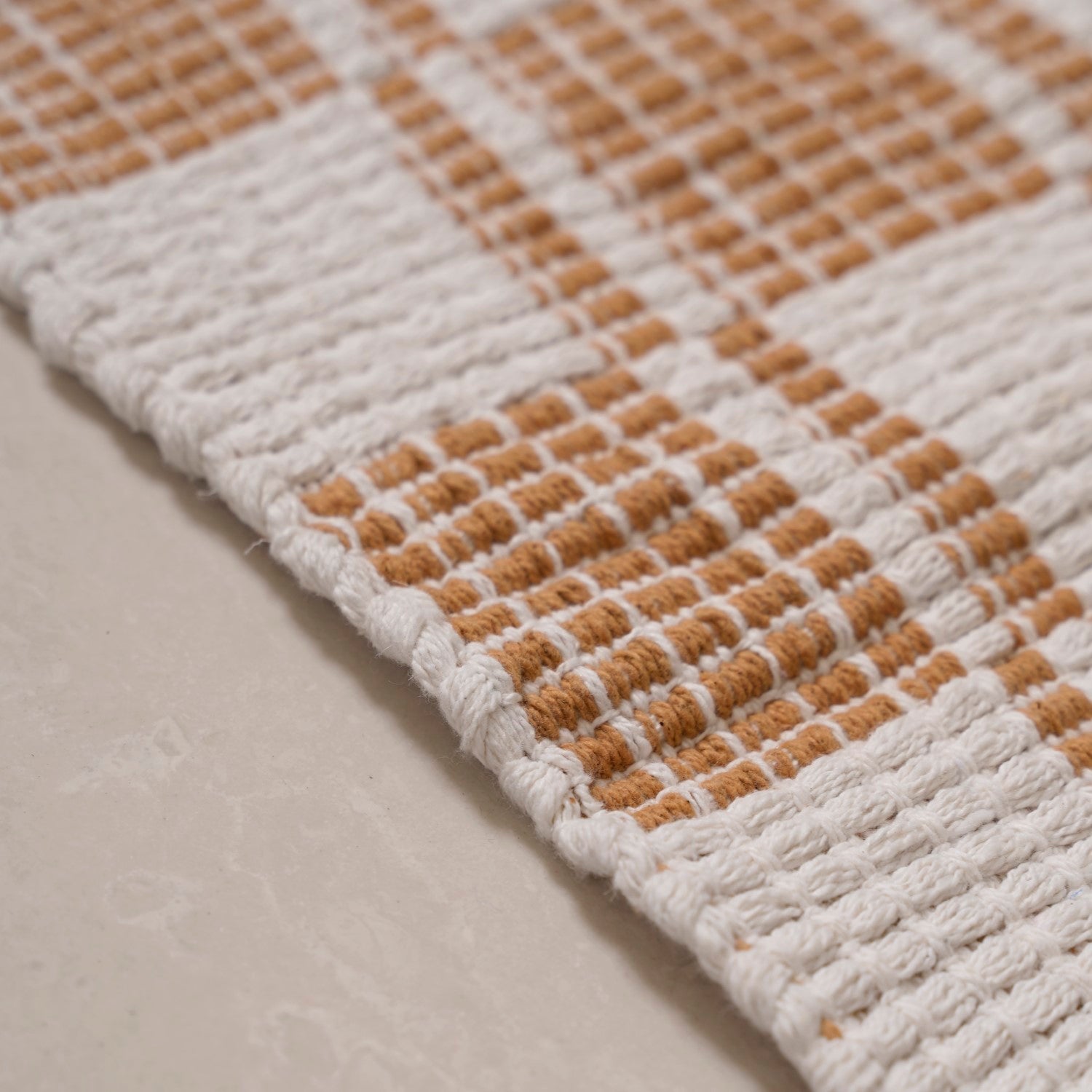 Terra Checks Handwoven Floor Runner 130x50cm