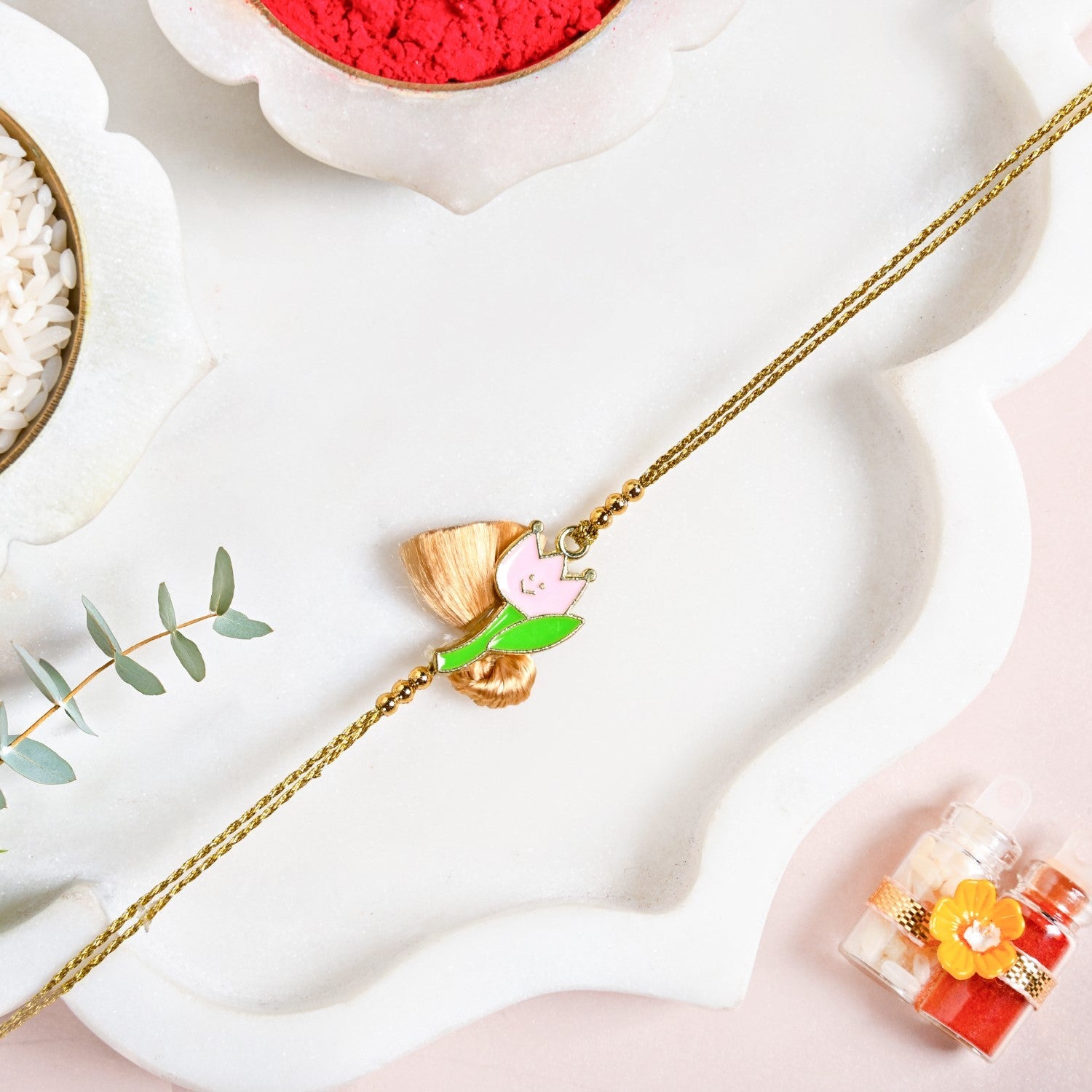 Tulip Tassel Rakhi Gift Set