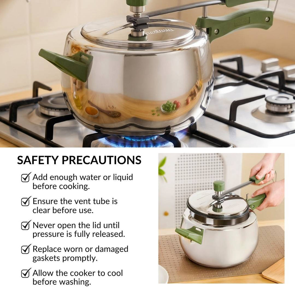 Zesta Stainless Steel Induction Bottom Pressure Cooker 5 Litre 10 Y Warranty