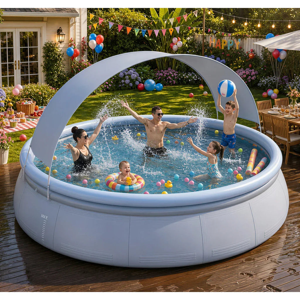Inflatable Pool with Canopy