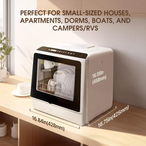🫗5-in-1 Portable Dishwasher: Wash, Dry, Store & Baby Care Mode