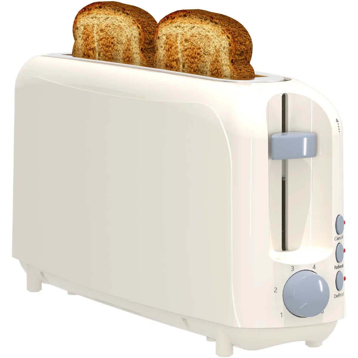White 2-Slice Slim Toaster