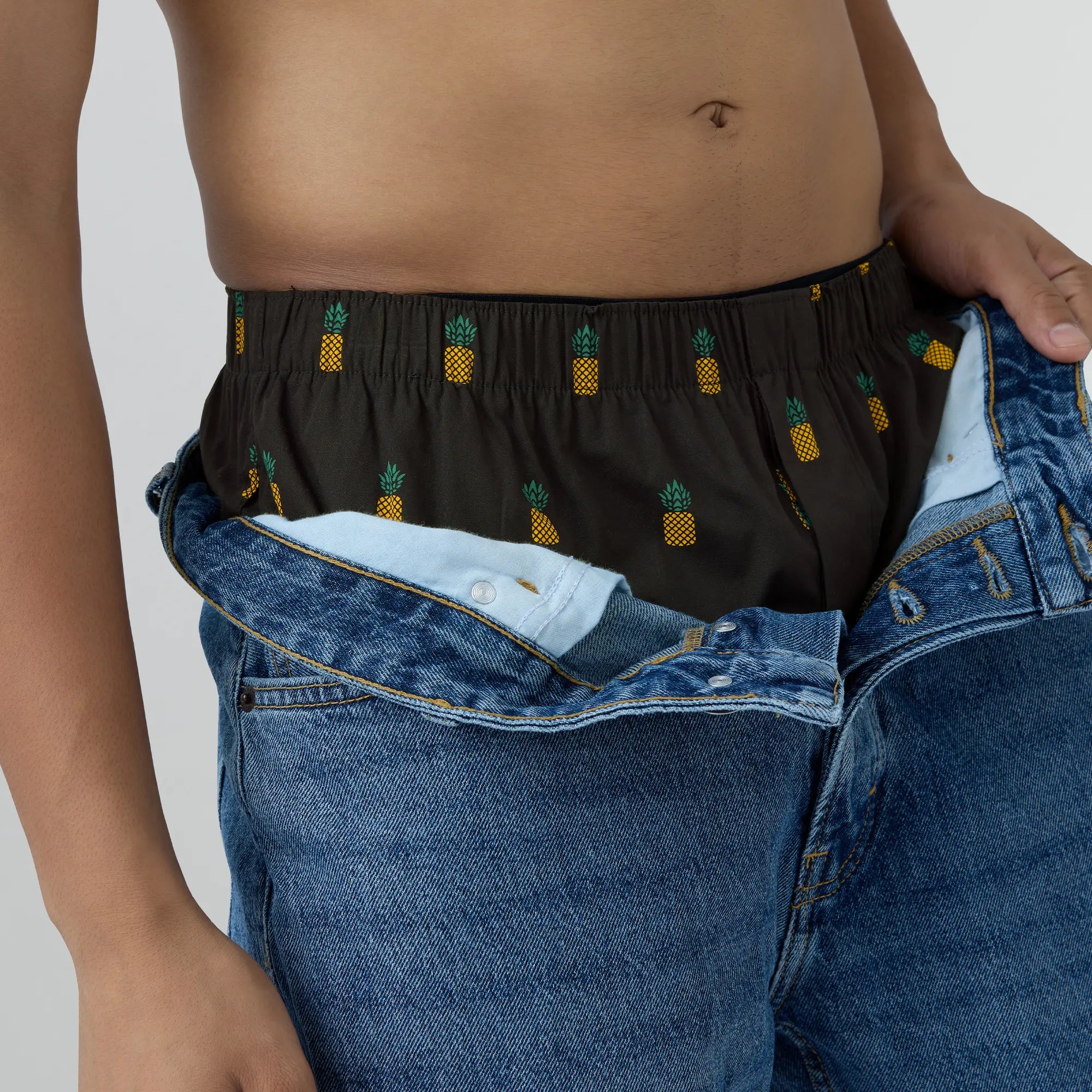 Remix Cotton Boxers Pineapple Black