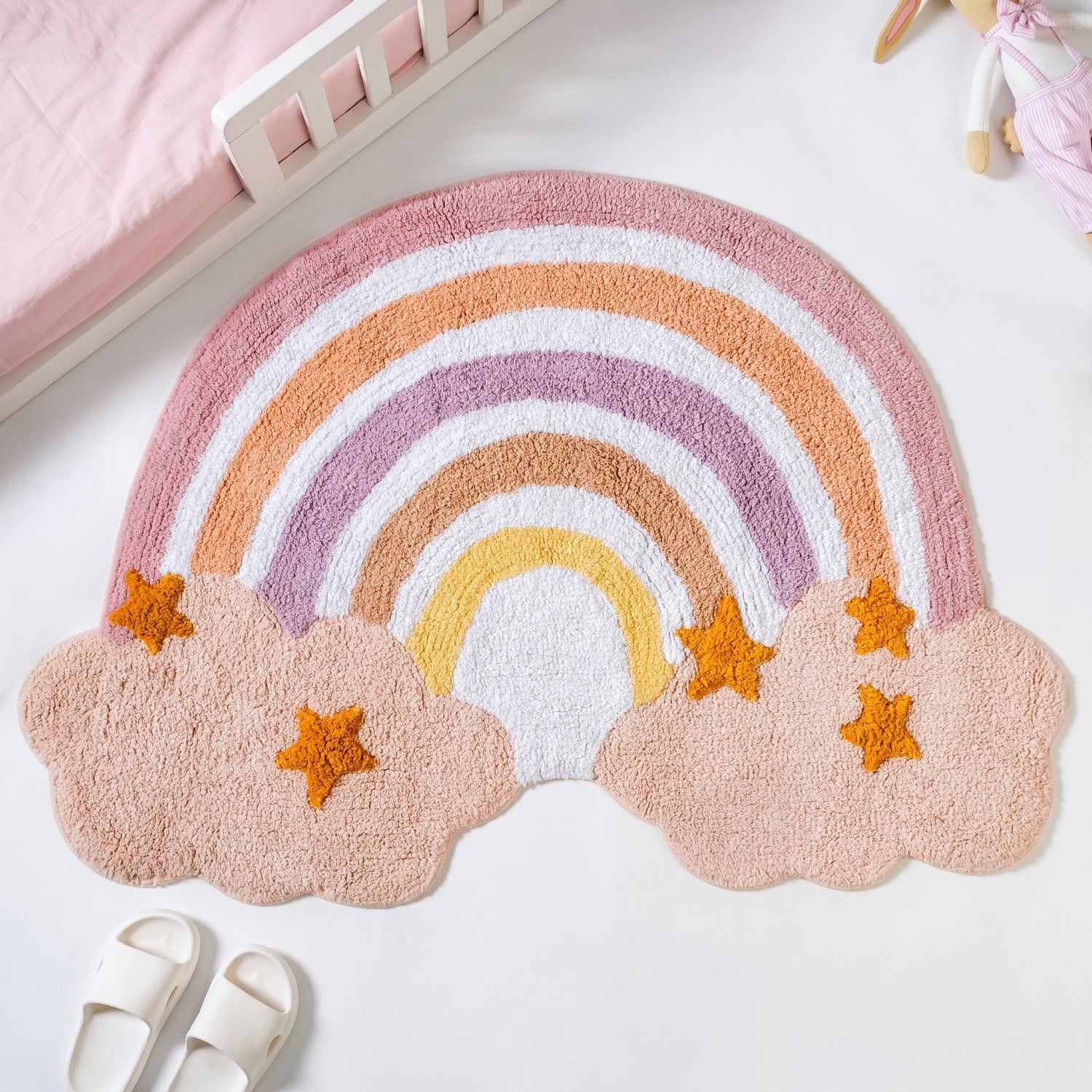 Rainbow Floor Mat For Kids 100x70cm