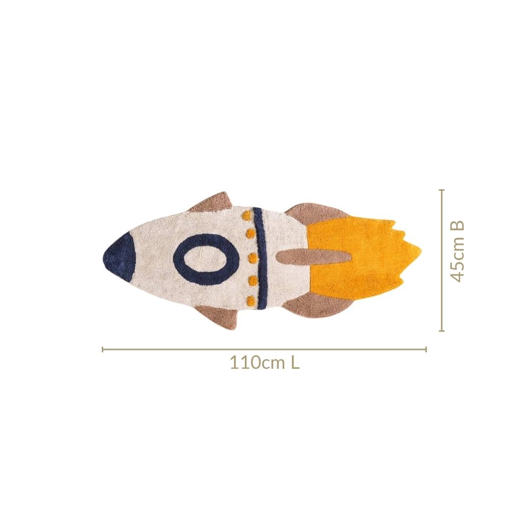 Rocket Tufted Kids Rug 110x45cm