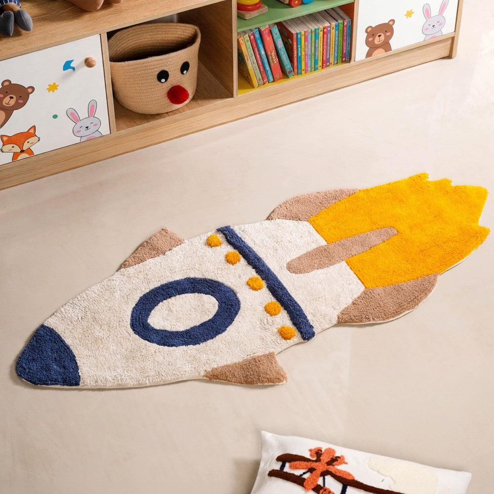 Rocket Tufted Kids Rug 110x45cm