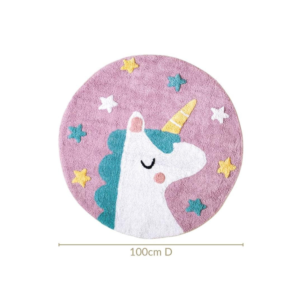 Unicorn Round Floor Mat 100cm