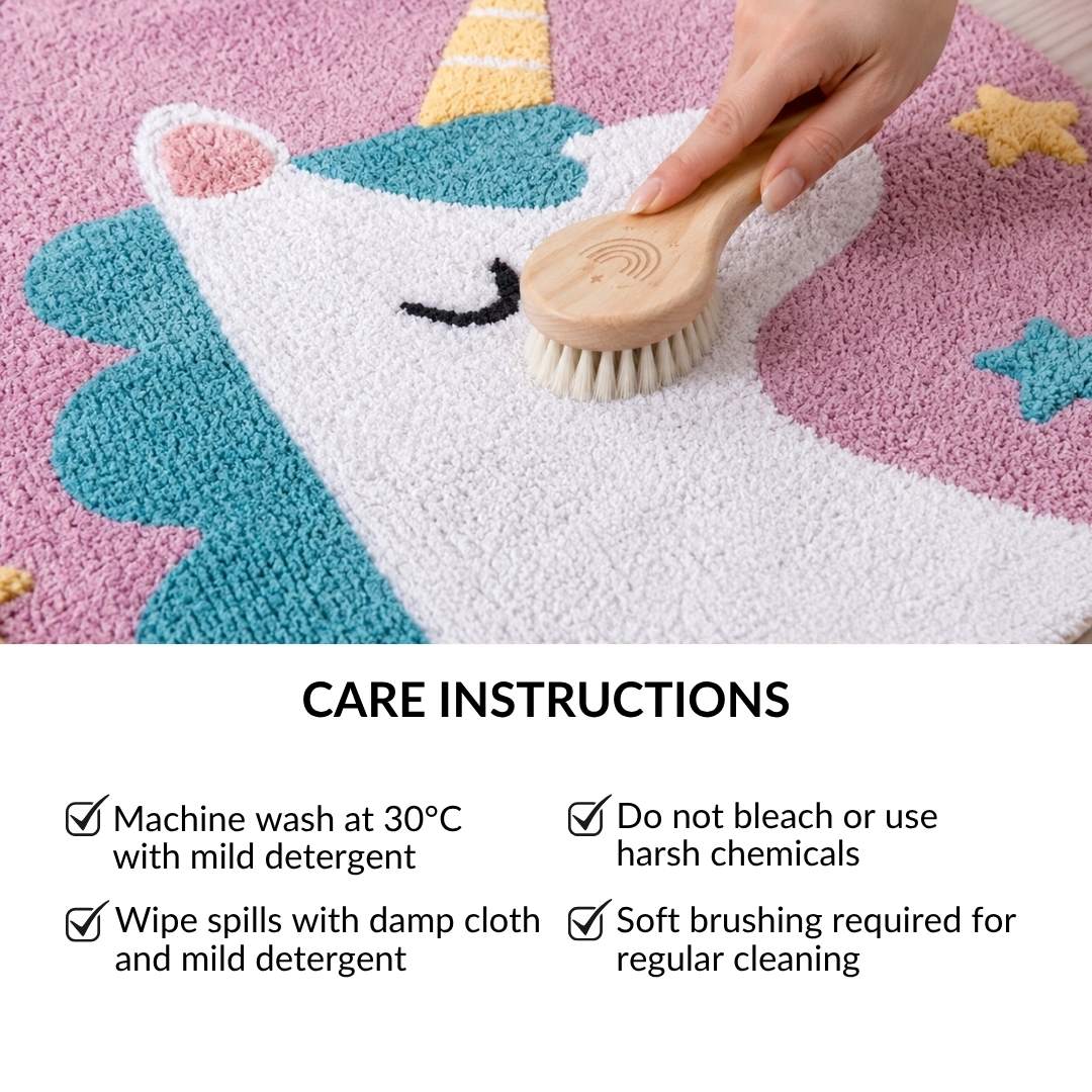Unicorn Round Floor Mat 100cm